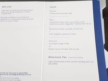 The menu card, it's smaller than I was expecting (insert joke here)