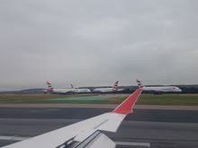Shot of the BA A380s at MAD