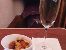 After take-off, got another glass of champagne to go with the mixed nuts.