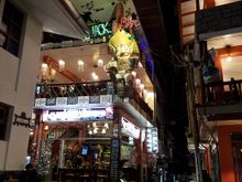 Walking to the restaurant