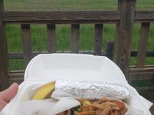 Drunken Noodles with a view of Creamers Field