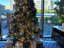 Christmas tree in the lobby