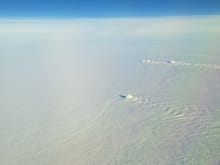 Somewhere over central europe. Loved the cloud view with the 2 small lumps
