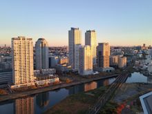 View from Hilton Yokohama ( Tokyo Skytree just visible in the distance)