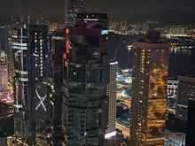 Side view from my room at night