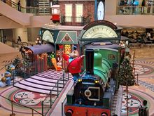 Christmas display in Pacific place. You could get tickets for an immersive train journey by shopping