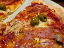 Spicy salami. 