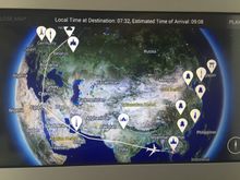 Route taken was different than on first map shown. Estimated arrival at 9.11am