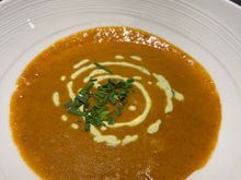The soup was puree and actually warm