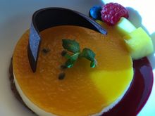 Passion fruit and hazelnut tart was delicious.