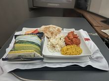 Pre-arrival meal. Quite good, but presentation was not first class. 