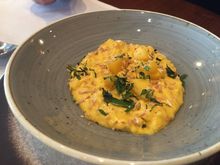Mango and coconut Savo pudding