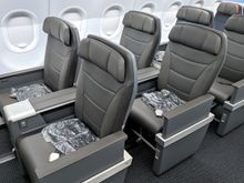 Rockwell Collins MiQ seats in A321neo, c/o The Points Guy