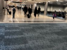 He was walking away you can tell who he is by his hair 