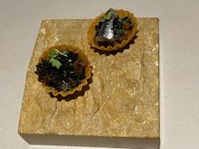 Cured anchovy , sans anchovy for one , just the olives 