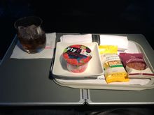 Breakfast service on 700-899 mile AA flight. 


DL would be well served to offer something like this on flights over 600 miles. When it comes to premium feel and service in domestic first, AA demolishes DL. 