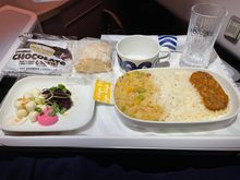 HEL-DXB Muslim meal dinner. It was quite nice. No salt and pepper though. 