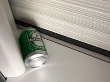Well,  cleaning staff leaving behind beer can and before you ask I don’t drink on flights 