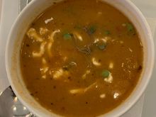 The soup tasted fine (lunch menu)