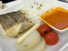 She said the sea bass was fine.