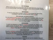 Kitchen instructions
