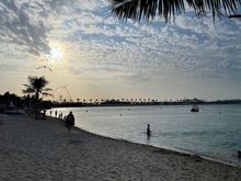 Private beach Meridien side 