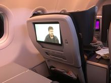 TK business class seat and IFE