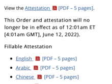
CDC states the attestation is also gone.