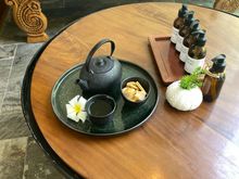 After massage tea and banana chips