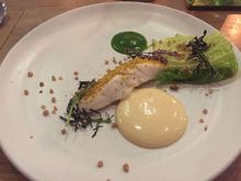 Steamed turbot