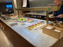 Qantas upstairs breakfast buffet