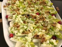 Endive Cups with Green Apple, Fennel, Blue Cheese & Walnuts 