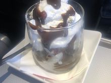 Probably the best presented and assembled sundae I’ve had on AA. 