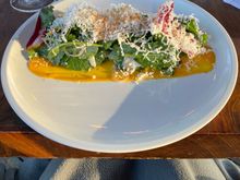 Squash salad for dinner was pretty good, both of us liked it.