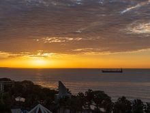 Sunrise view from The Renaissance Santo Domingo Jaragua Hotel & Casino in The Dominican Republic