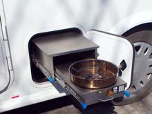Gas stove outside