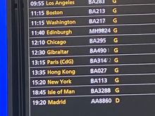 Not many flights leaving today!