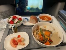 ATL - SCL: Thai green curry chicken - really great meal and something I would not hesitate to order again.