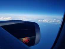 Somewhere over the pacific on the way back from HKG