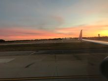 Sunrise during taxi