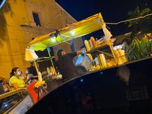 One walled city at night. Not safe. 