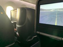 View to the left from seat 2D in takeoff position