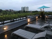 The terrace after morning rainfall