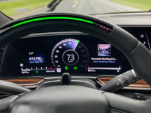 SuperCruise. The green LEDs are visible but the red dots to the right are IR sensors checking for driver engagement. Can't be seen with naked eye.