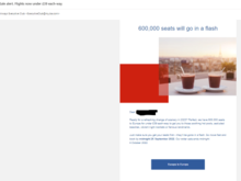 Ready for a refreshing change of scenery in 2023? Perfect, we have 600,000 seats to Europe for under £39 each-way to get you to those soothing hot pools, secluded beaches, vibrant night markets or famous landmarks.

Just make sure you get your seats first – they’ll be gone in a flash. So move fast and book by midnight 26 September 2022. Our wider sale ends midnight 4 October 2022.