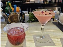 Cerise Margarita (L) Lychee Rose Martini (R)
