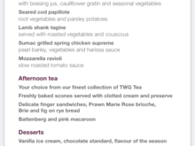 Another part of Premium hot menu