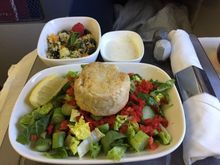Warm crabcake salad. This seemed to get a lot of recos here on FT, I thought it was pretty good, but the crabcake wasn't crispy (maybe needed to be heated longer) and it had a faintly fishy taste. 