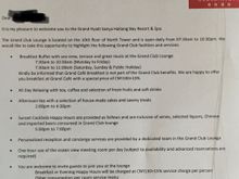 Club lounge info sheet