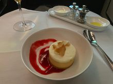 Great dessert, there is a chocolate disc missing from the photo, Mrs B snaffled that as it was being served, guts!!